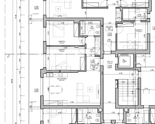 Fração M | apartamento T2 com Varanda e Garagem em Ferrel