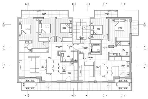 Apartamento T3 novo com estacionamento e piscina na cobertura