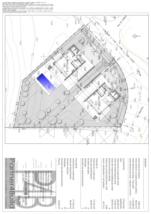 Terreno c/ 1.250m2 com projeto para 2 moradias