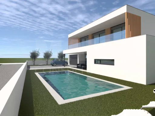 Land with approved project for the construction of 4 four-bedroom houses, with swimming pool and garage in Valado de Santa Quitéria