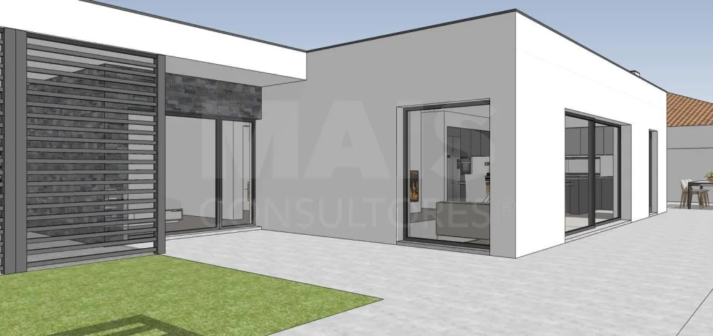 Terreno com Projeto para Moradia T3, Piscina, Garagem e Jardim em Olho Marinho, Óbidos